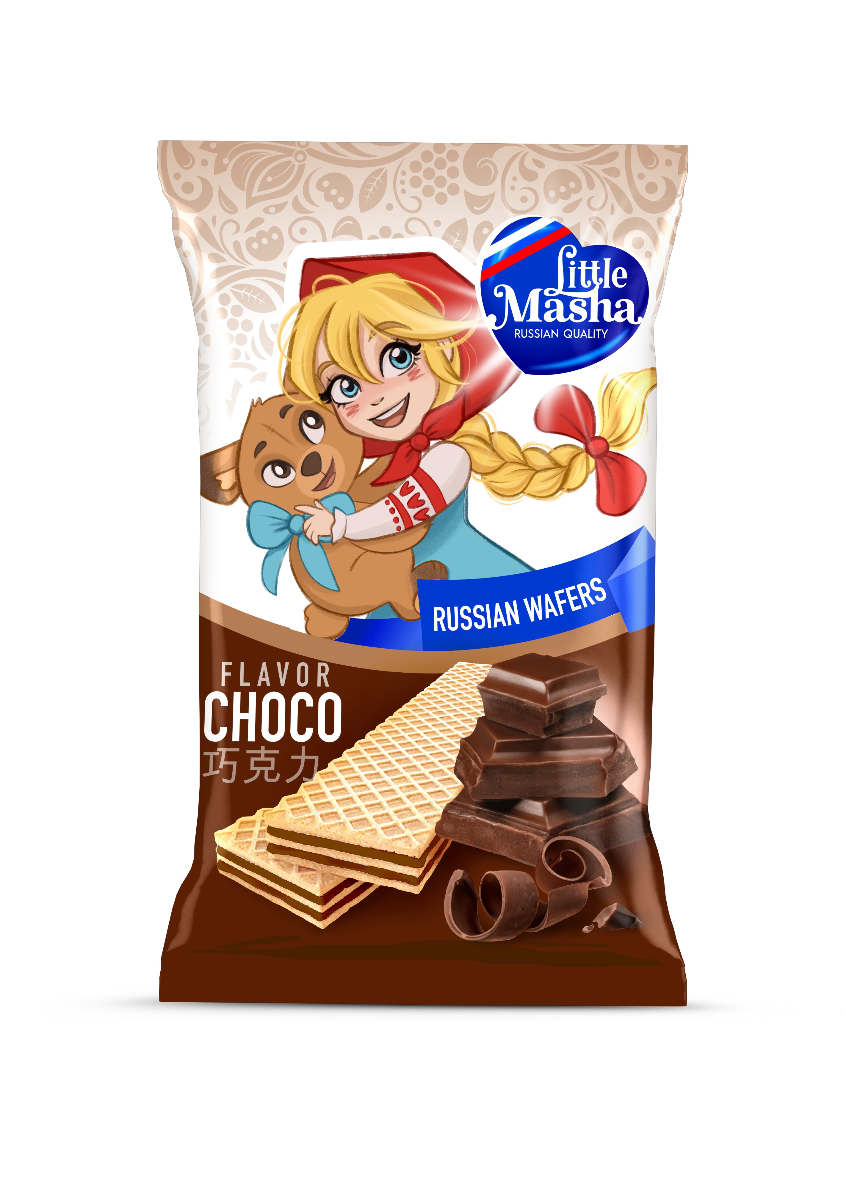 CRISPY WAFERS "LITTLE MASHA" CHOCO